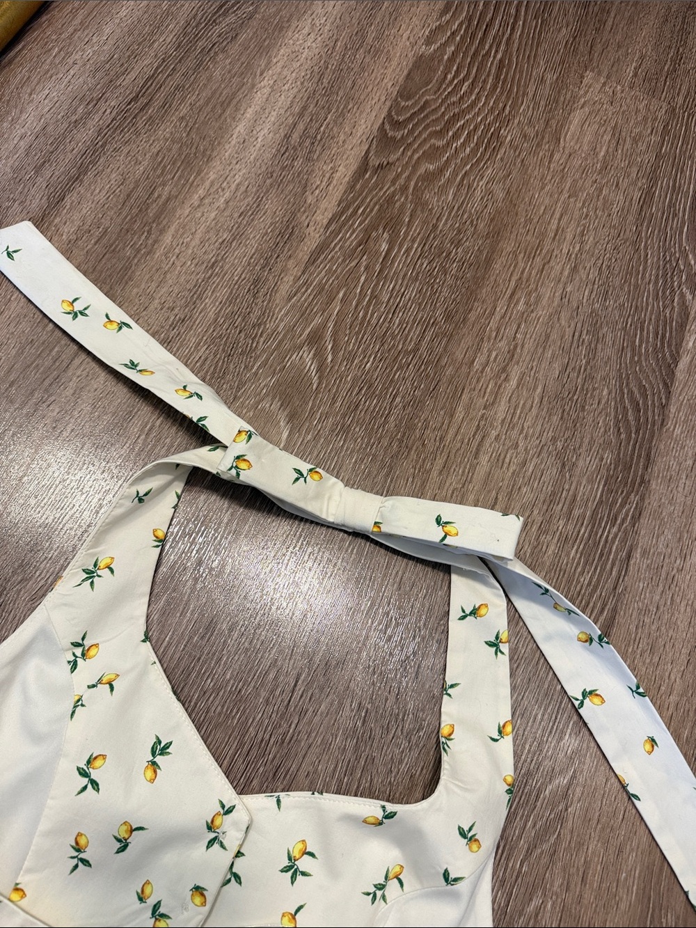 Lemon-Print Halter Button-Front Top - Picture 4 of 4